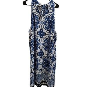 NWT Talbots Halter Shift Dress Womens 22W Elegant Medallions Sleeveless Midi